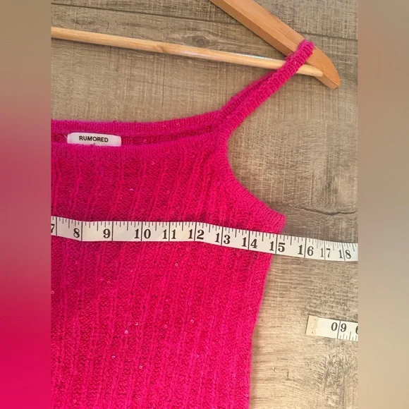 Rumored Palm Beach Mini Dress in Fuchsia Sequin Size Small - Picture 6 of 9